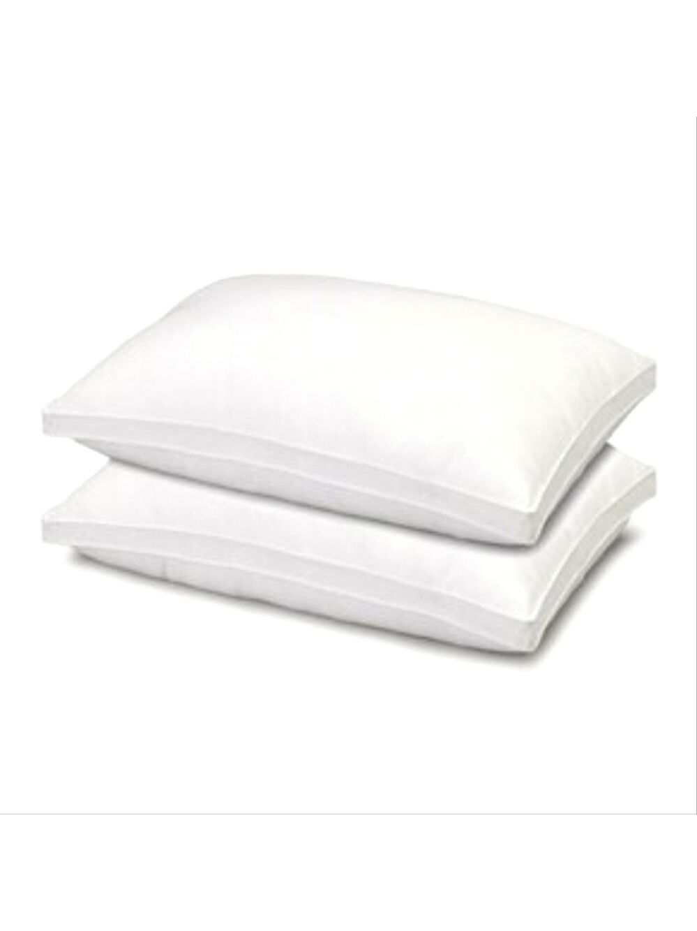2 KING HYPOALLERGENIC MEDIUM DENSITY PILLOWS ELLA JANE WHITE GUSSETED